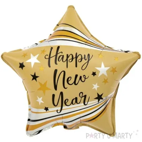 balon foliowy happy new year zloty partypal 18 str
