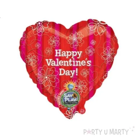 balon foliowy happy valentines day czerwony amscan 32 hrt