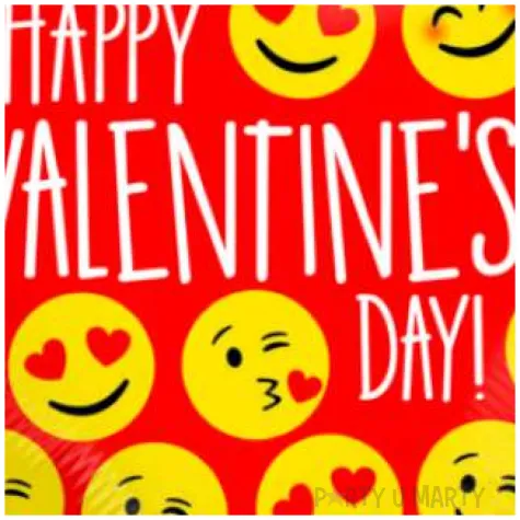 balon foliowy happy valentines day serce emoji betallic 18 hrt