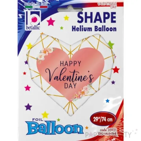 balon foliowy happy valentines day serce rozowe zloto grabo 29 hrt