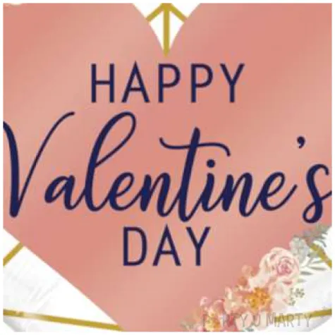 balon foliowy happy valentines day serce rozowe zloto grabo 29 hrt