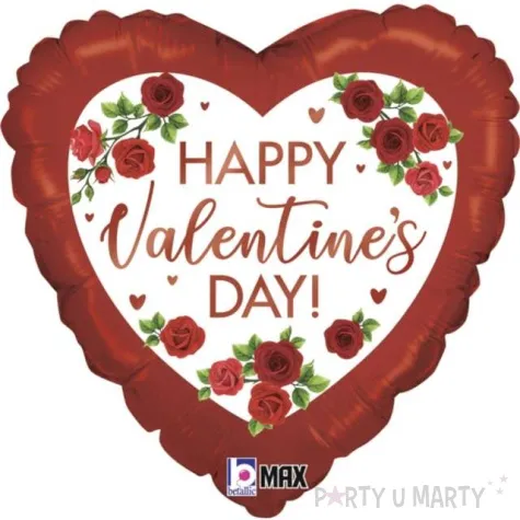 balon foliowy happy valentines serce i roze grabo 18 hrt