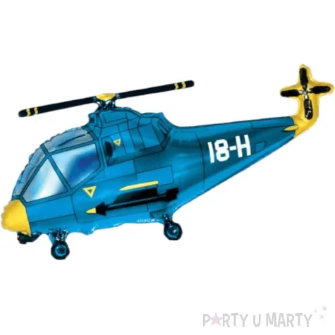 balon foliowy helikopter niebieski flexmetal 24 shp