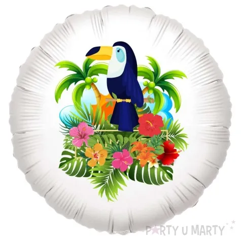 balon foliowy hello aloha tukan bialy 18 rnd