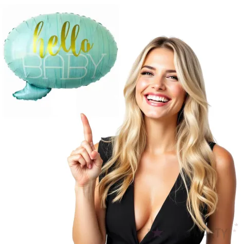 balon foliowy hello baby mietowy jix 24 shp