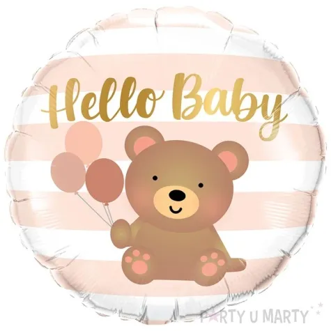 balon foliowy hello baby mis z balonami qualatex 18 rnd