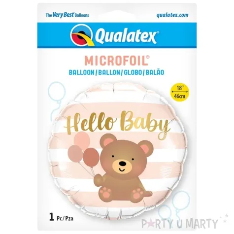 balon foliowy hello baby mis z balonami qualatex 18 rnd