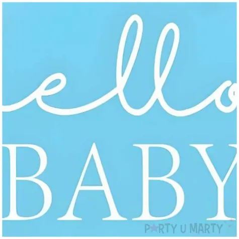 balon foliowy hello baby niebieski unique 18 rnd