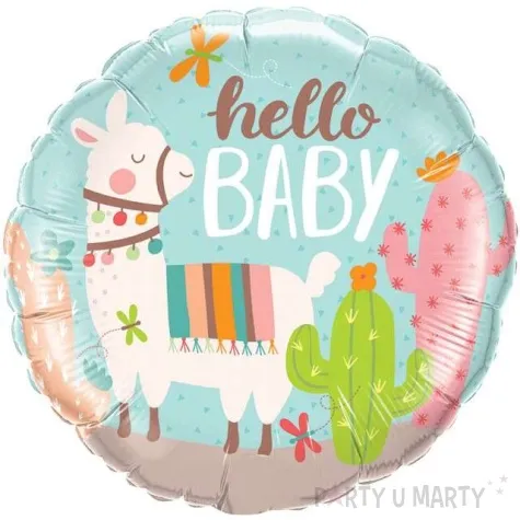 balon foliowy hello baby qualatex 18 rnd