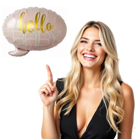 balon foliowy hello baby rozowy jix 24 shp