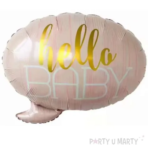 balon foliowy hello baby rozowy jix 24 shp
