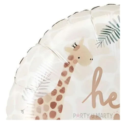 balon foliowy hello baby safari amscan 18 rnd