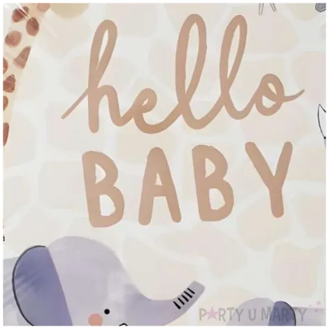 balon foliowy hello baby safari amscan 18 rnd