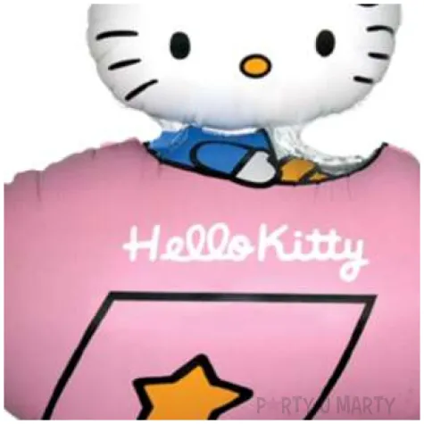 balon foliowy hello kitty w samolocie rozowy flexmetal 24 shp
