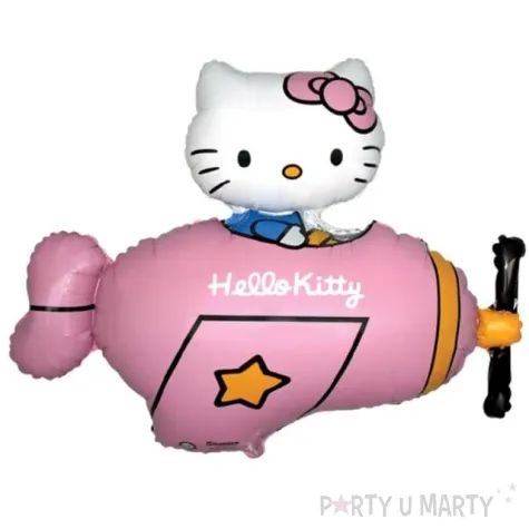 balon foliowy hello kitty w samolocie rozowy flexmetal 24 shp