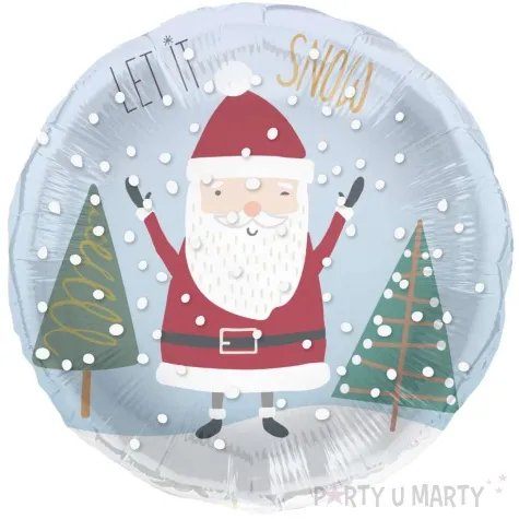 balon foliowy holly jolly swiety mikolaj folat 18 rnd