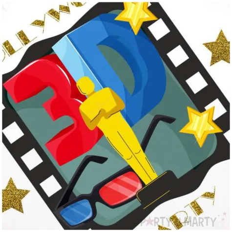 balon foliowy hollywood party oskar bialy 18 rnd