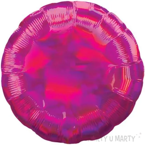 balon foliowy holographic circle rozowy amscan 17 rnd