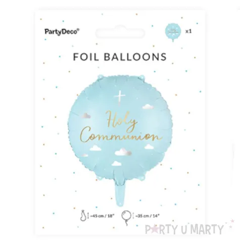 balon foliowy holy communion partydeco 18 rnd