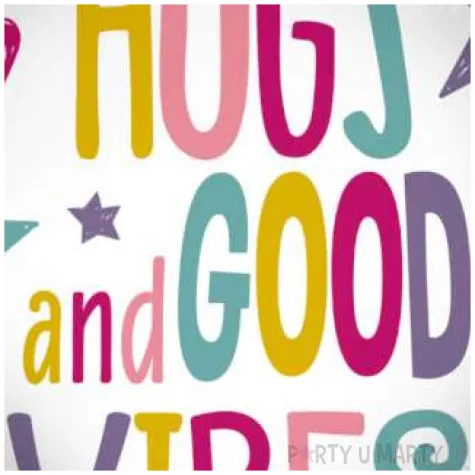 balon foliowy hugs and good vibes folat 18 rnd