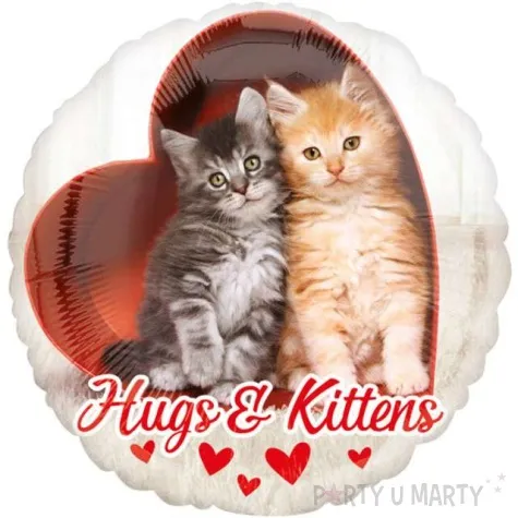 balon foliowy hugs kittens amscan 17 rnd