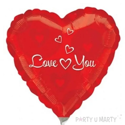 balon foliowy i love you czerwony amscan 9 hrt