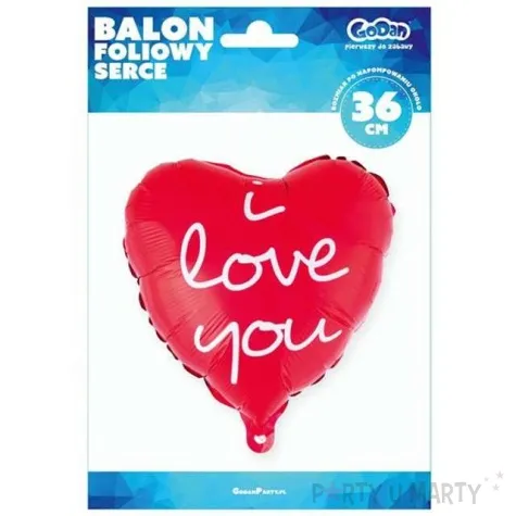 balon foliowy i love you czerwony godan 18 hrt