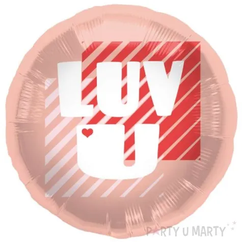 balon foliowy i love you luv u rozowy jasny folat 18 rnd