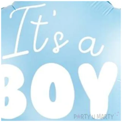 balon foliowy its a boy gwiazdka blekitny partydeco 19 str