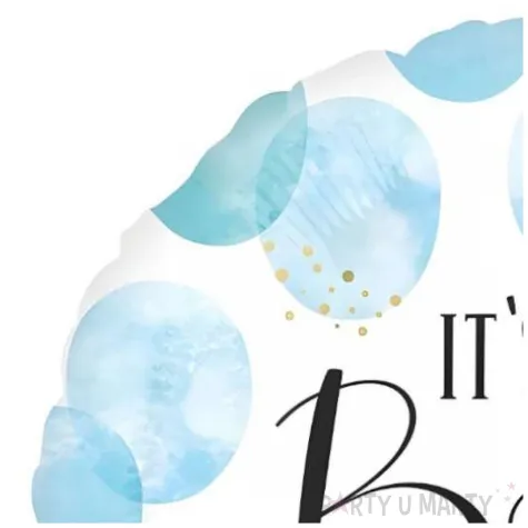 balon foliowy its a boy niebieski bialy amscan 18 rnd