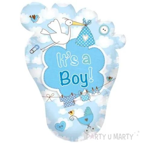 balon foliowy its a boy stopka blekitny folat 28 shp
