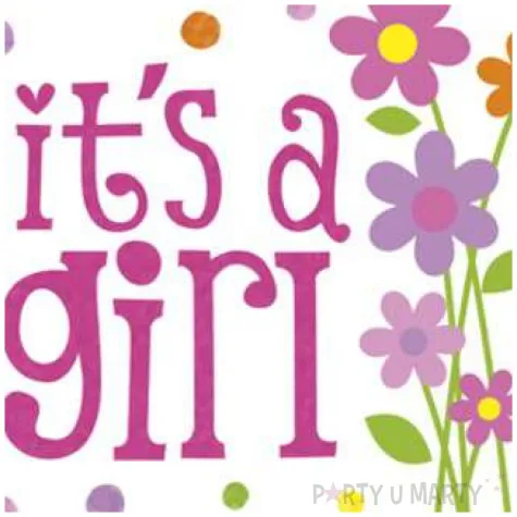 balon foliowy its a girl kwiatki rozowy betallic 18 shp