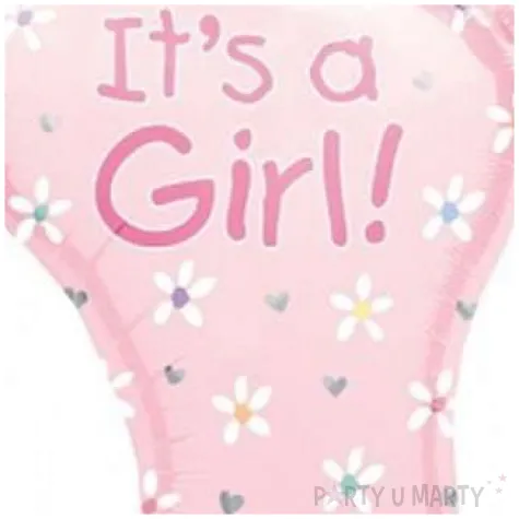 balon foliowy its a girl stopka rozowy amscan 32 shp