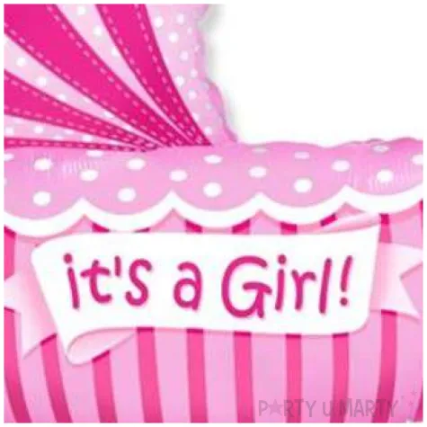 balon foliowy its a girl wozek rozowy flexmetal 14 shp