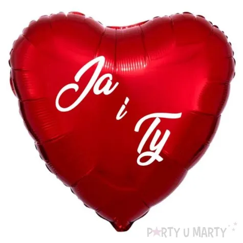 balon foliowy ja i ty czerwony 18 hrt