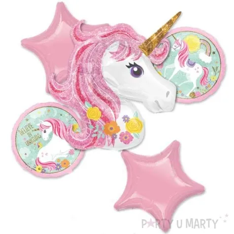 balon foliowy jednorozce amscan zestaw