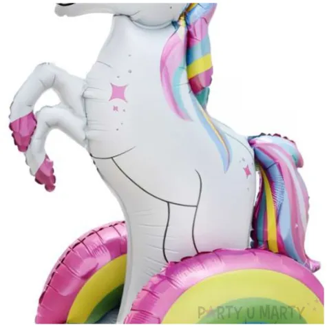 balon foliowy jednorozec 3d stojacy bialy godan 37 shp