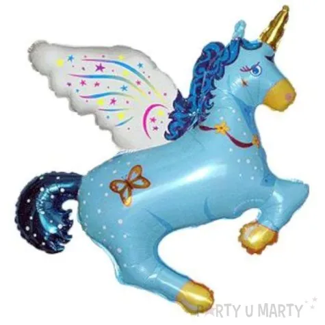 balon foliowy jednorozec blekitny flexmetal 24 shp