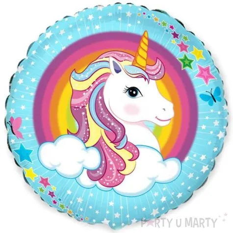 balon foliowy jednorozec flexmetal 18 rnd