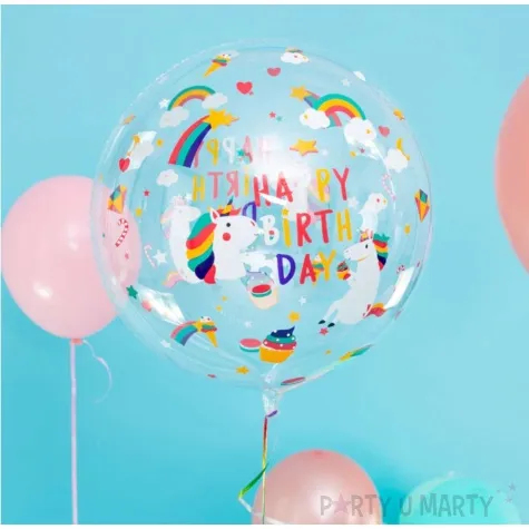 balon foliowy jednorozec happy birthday partypal 18 rnd
