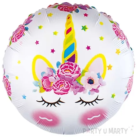 balon foliowy jednorozec zarumieniony unicorn jix 18 rnd