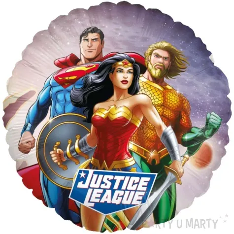 balon foliowy justice league superman wonderwoman i aquaman party factory 18 rnd