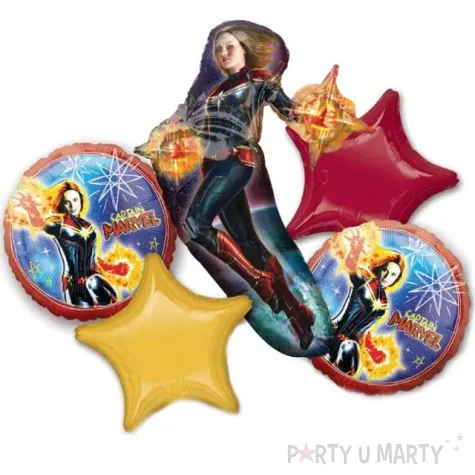 balon foliowy kapitan marvel avengers amscan zestaw
