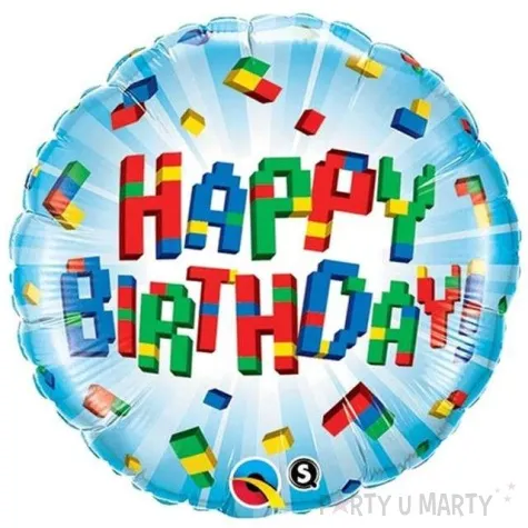 balon foliowy klocki happy birthday qualatex 18 rnd