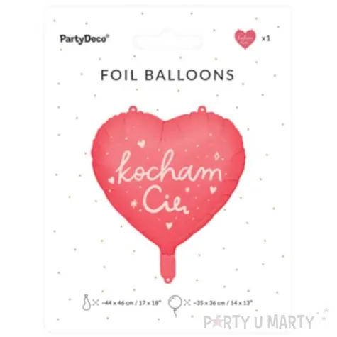 balon foliowy kocham cie czerwony partydeco 18 hrt