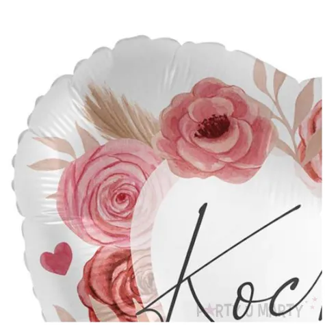 balon foliowy kocham cie kwiaty bialy premioloon 17 hrt