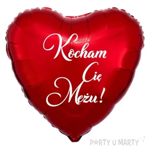balon foliowy kocham cie mezu czerwony 18 hrt