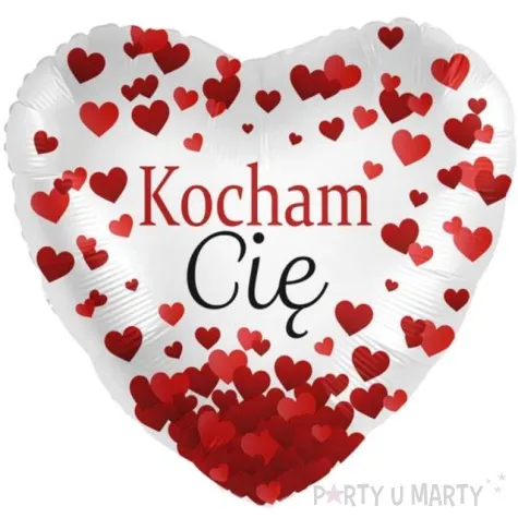 balon foliowy kocham cie serce czerwony amscan 17 hrt
