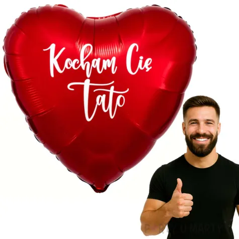balon foliowy kocham cie tato czerwony 18 hrt
