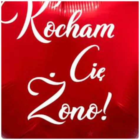 balon foliowy kocham cie zono czerwony 18 hrt